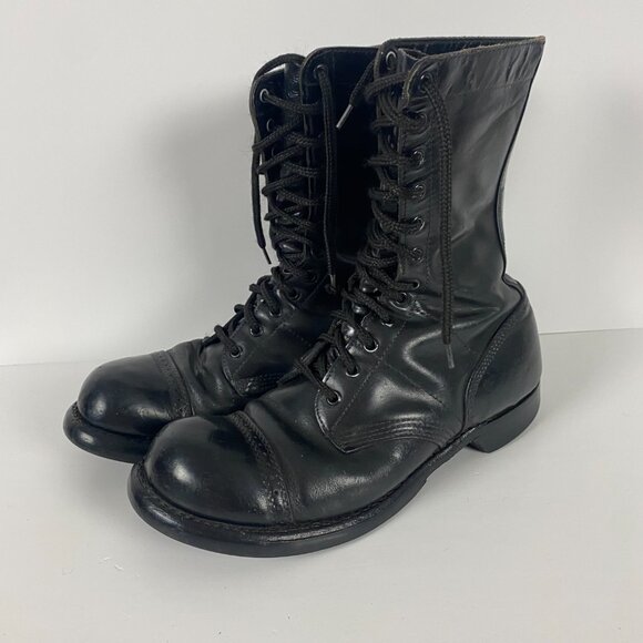 Men's Black Leather Boots - Picture 5 of 13